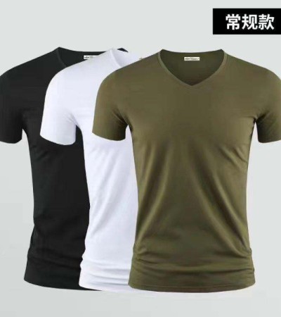 3vyy新款时尚短袖纯色男式V领半内衣内衣T恤衫体袖冰丝身体修复T恤1/ 3vyy新款时尚短袖纯色男式V领半内衣内衣T恤衫体袖冰丝身体修复T恤1/
