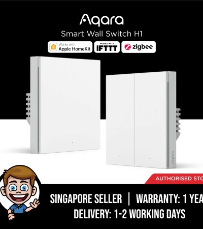 Aqara H1智能有线墙壁开关,支持双向开关,电源监控,Zigbee 3.0,苹果Homekit,谷歌家居-2021全球版 Aqara H1智能有线墙壁开关,支持双向开关,电源监控,Zigbee 3.0,苹果Homekit,谷歌家居-2021全球版