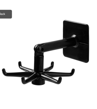 Homy 360°可旋转6钩衣架厨房小钩壁挂式挂钩自吸式厨房浴室挂钩架可调节多功能厨房挂钩 Homy 360°可旋转6钩衣架厨房小钩壁挂式挂钩自吸式厨房浴室挂钩架可调节多功能厨房挂钩